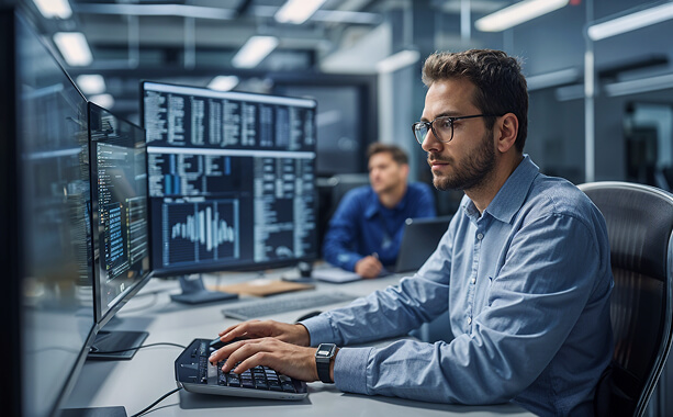 Cybersecurity experts performing penetration testing